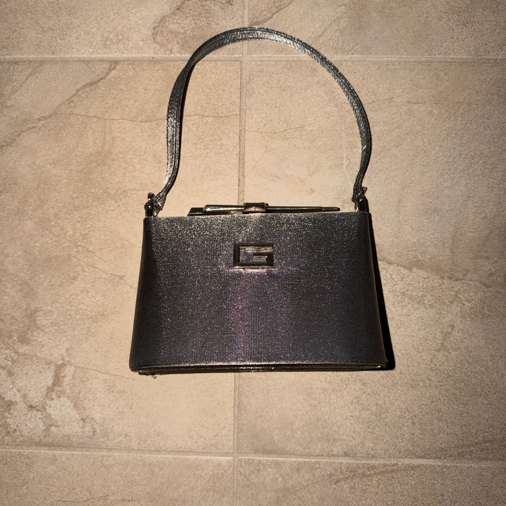 Y2K Guess Shimmering Silver bag